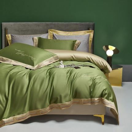 91家纺网 家纺一手货源 找家纺 （总）爱缦 2021新款罗曼尼系列100支长绒棉奥棉四件套