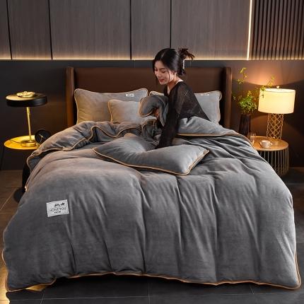 91家纺网 家纺一手货源 找家纺 （总）同田2021金貂法莱绒包边牛奶绒四件套爱马士系列