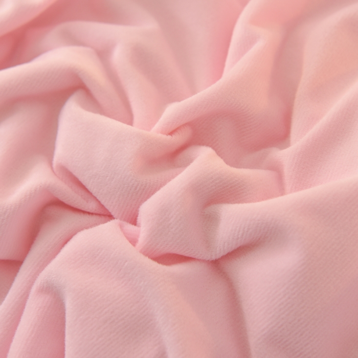 91家纺网 家纺一手货源 找家纺 欧冠 2021新款水晶绒绣花兔耳四件套-萌兔 萌兔粉玉