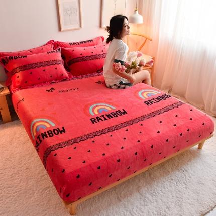 91家纺网 家纺一手货源 找家纺 （总）同田 2021年新款牛奶绒金貂绒单床笠