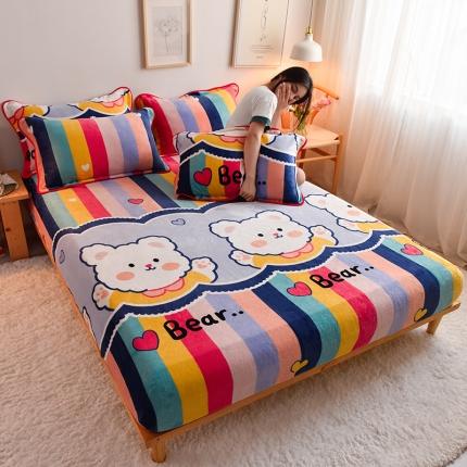 91家纺网 家纺一手货源 找家纺 （总）同田 2021年新款牛奶绒金貂绒单床笠