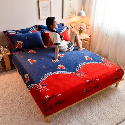 91家纺网 家纺一手货源 找家纺 （总）同田 2021年新款牛奶绒金貂绒单床笠