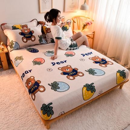 91家纺网 家纺一手货源 找家纺 （总）同田 2021年新款牛奶绒金貂绒单床笠