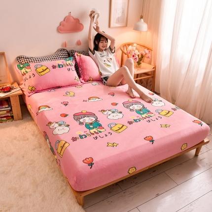 91家纺网 家纺一手货源 找家纺 （总）同田 2021年新款牛奶绒金貂绒单床笠