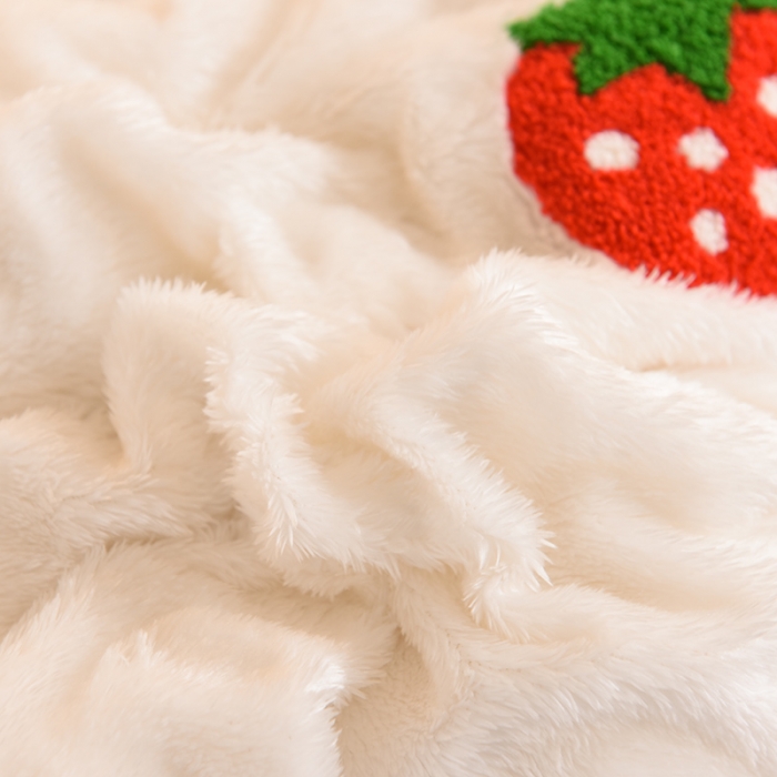 91家纺网 家纺一手货源 找家纺 欧冠 2021新款INS韩式公主兔兔绒四件套 草莓