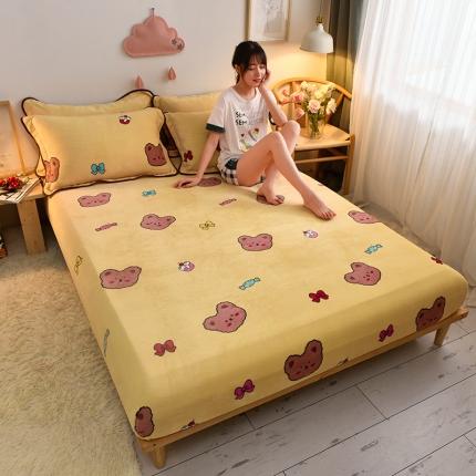 91家纺网 家纺一手货源 找家纺 （总）同田 2021年新款牛奶绒金貂绒单床笠