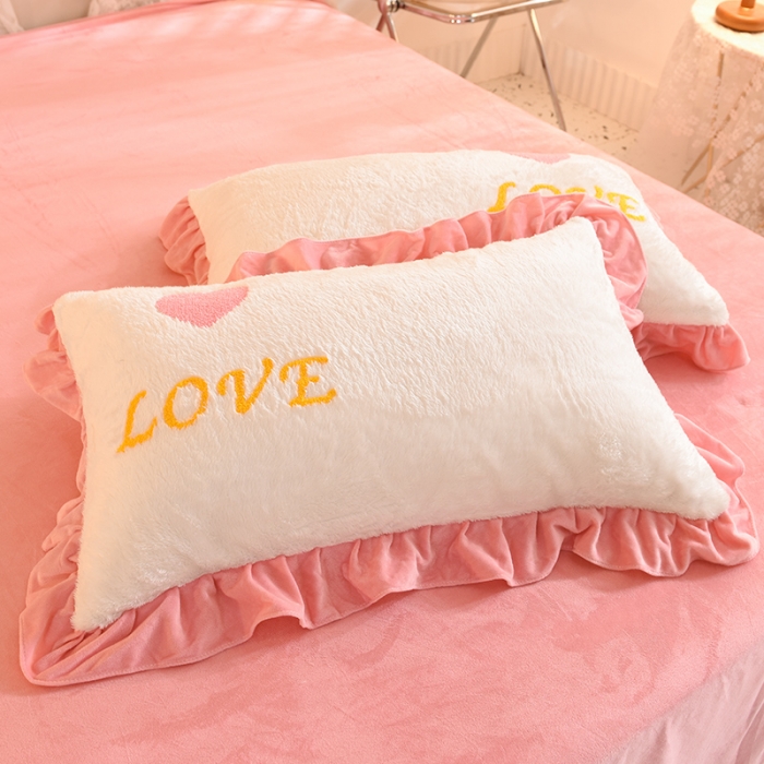 91家纺网 家纺一手货源 找家纺 欧冠 2021新款INS韩式公主兔兔绒四件套 倾心