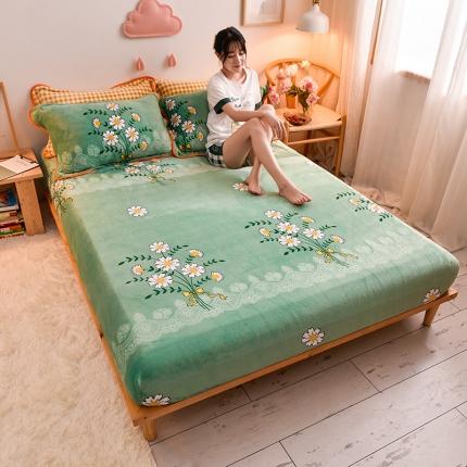 91家纺网 家纺一手货源 找家纺 （总）同田 2021年新款牛奶绒金貂绒单床笠