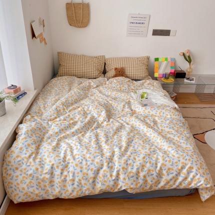 91家纺网 家纺一手货源 找家纺 （总）希文家纺 2021新款全棉印花四混搭件套