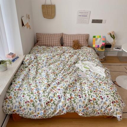 91家纺网 家纺一手货源 找家纺 （总）希文家纺 2021新款全棉印花四混搭件套