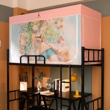 91家纺网 家纺一手货源 找家纺 （总）青竹苑 2021新款遮光蚊帐一体式学生床帘蚊帐