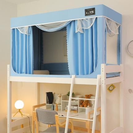 91家纺网 家纺一手货源 找家纺 富莱星蚊帐2021新款99%强遮光学生蚊帐 天空兰