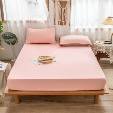 漫仙阁新款团购直播专 供加厚磨毛纯色单件床笠三件套粉色