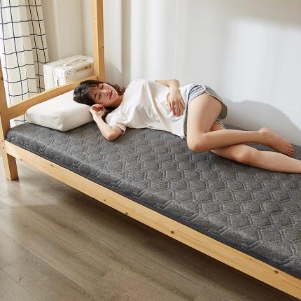 91家纺网 家纺一手货源 找家纺 锦丝钰 2021新款学生乳胶抗菌床垫 六边形灰色-5cm