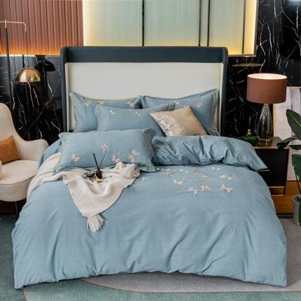 91家纺网 家纺一手货源 找家纺 凌鼎2025新款蝴蝶精灵全棉加厚磨毛绣花四件套蝴蝶精灵梵海兰