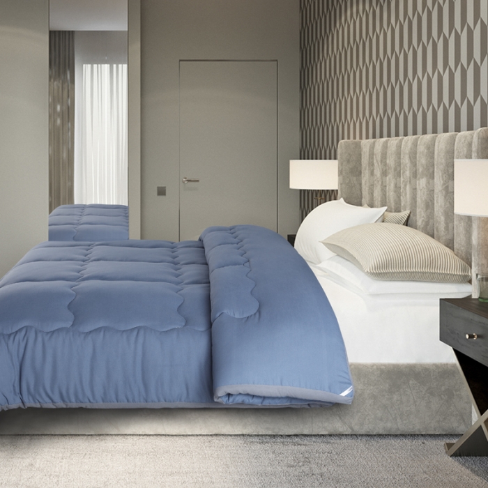 91家纺网 家纺一手货源 找家纺 （总）U被家纺 2022秋冬新款日式立体冬被（酒店实景图）