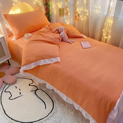 91家纺网 家纺一手货源 找家纺 （总）子钦家纺 2023新款开学季四季棉花边三件套四件套安妮