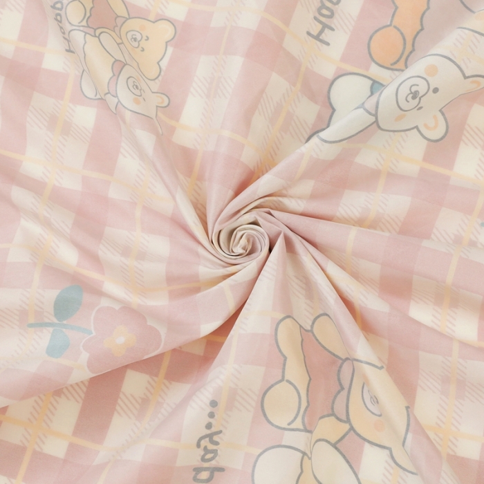 91家纺网 家纺一手货源 找家纺 梦尔佳 2021新款学生蚊帐 可爱小熊 粉