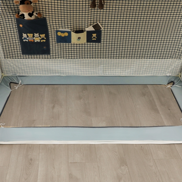 91家纺网 家纺一手货源 找家纺 梦尔佳 2021新款学生蚊帐 可爱小熊 蓝