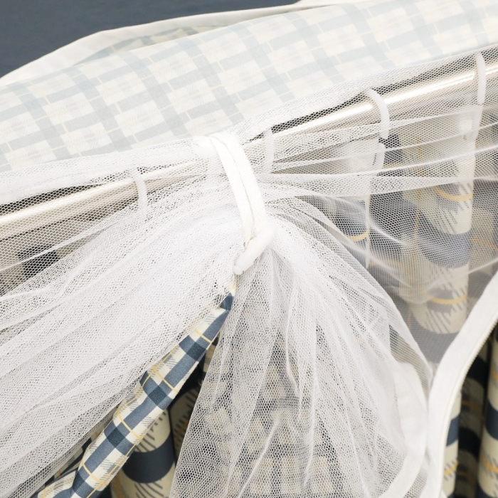 91家纺网 家纺一手货源 找家纺 梦尔佳 2021新款学生蚊帐 可爱小熊 蓝