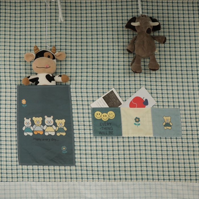 91家纺网 家纺一手货源 找家纺 梦尔佳 2021新款学生蚊帐 可爱小熊 绿