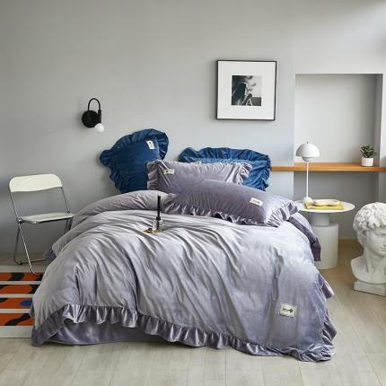 91家纺网 家纺一手货源 找家纺 （总）舒梦琪 2023新款加厚宝宝绒韩版四件套牛奶绒四件套