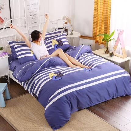 91家纺网 家纺一手货源 找家纺 爱诗诺家纺 2025新款植物羊绒四件套印花单被套 快乐时光