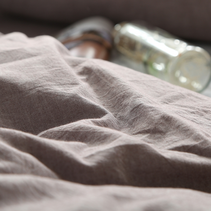 91家纺网 家纺一手货源 找家纺 安莱生活 2021新款全棉水洗棉套件 咖色纯色