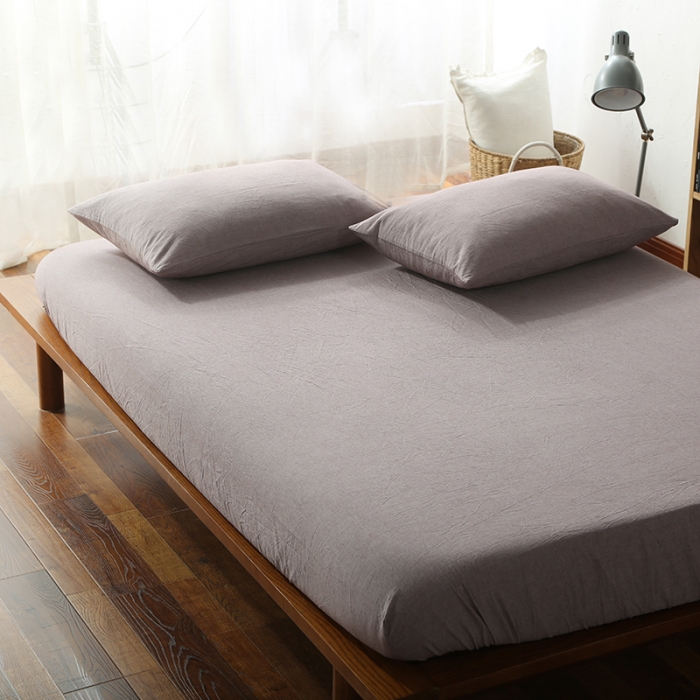 91家纺网 家纺一手货源 找家纺 安莱生活 2021新款全棉水洗棉套件 咖色纯色