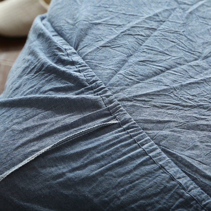 91家纺网 家纺一手货源 找家纺 安莱生活 2021新款全棉水洗棉套件 蓝灰大格