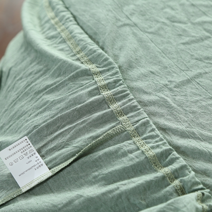 91家纺网 家纺一手货源 找家纺 安莱生活 2021新款全棉水洗棉套件 绿小格