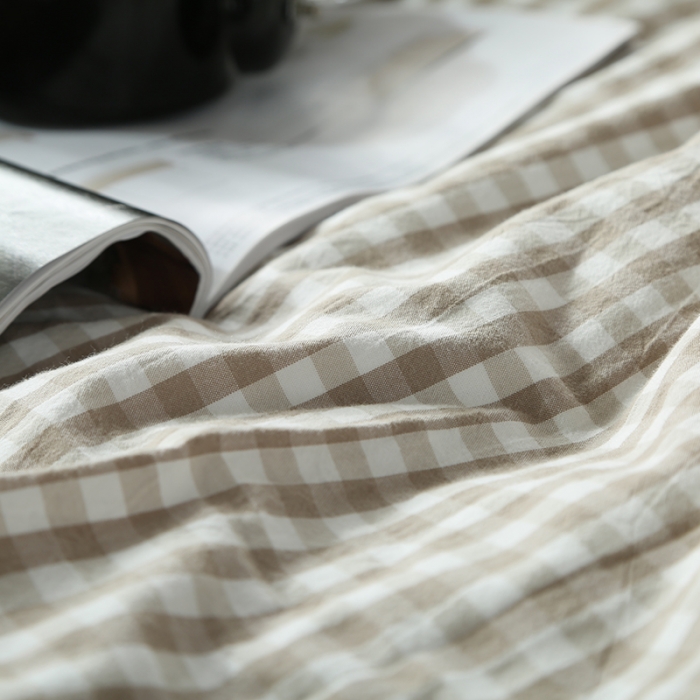 91家纺网 家纺一手货源 找家纺 安莱生活 2021新款全棉水洗棉套件 米小格