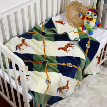 澳美适毯业 婴儿毯盖毯幼儿园午睡办公室盖腿毯礼品毯晚安小马