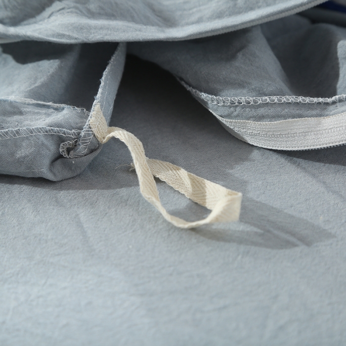 91家纺网 家纺一手货源 找家纺 安莱生活 2021新款全棉水洗棉套件 浅兰纯色