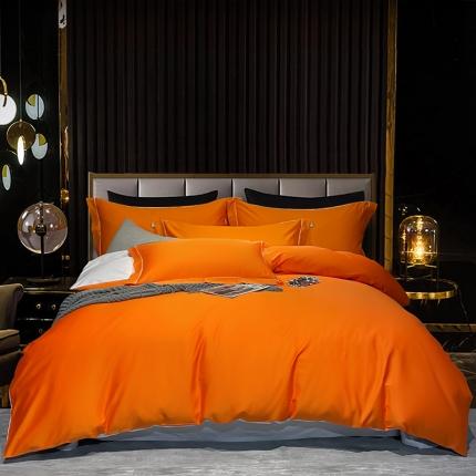 91家纺网 家纺一手货源 找家纺 （总）娇逸家居 2021新款100支澳棉素色双拼四件套