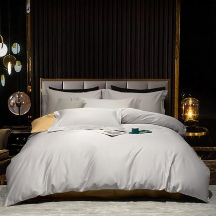 91家纺网 家纺一手货源 找家纺 （总）娇逸家居 2021新款100支澳棉素色双拼四件套