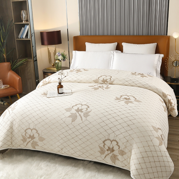 91家纺网 家纺一手货源 找家纺 棉造家居 钻石网提花网纱新疆棉花被200条起订白色100%