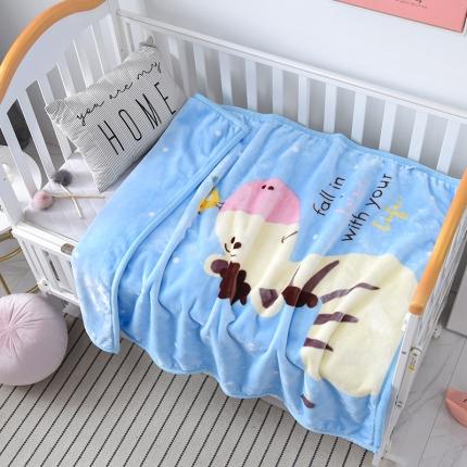 91家纺网 家纺一手货源 找家纺 凯轩毛毛毯毯子 2024新款双层儿童云毛毯毯子盖毛毯毯子毛毯毯子子 温馨小鹿-天蓝