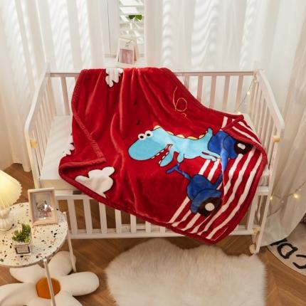 凯轩毛毛毯毯子 2024新款双层儿童云毛毯毯子盖毛毯毯子毛毯毯子子 调皮龙-红