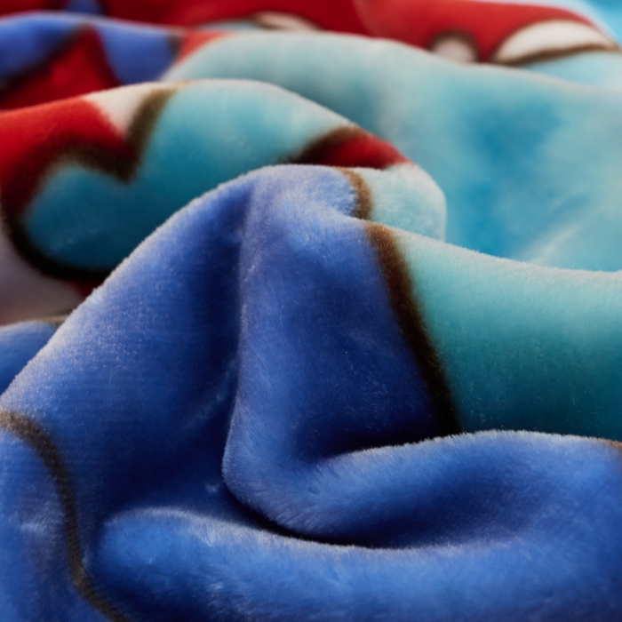 91家纺网 家纺一手货源 找家纺 凯轩毛毛毯毯子 2024新款双层儿童云毛毯毯子盖毛毯毯子毛毯毯子子 调皮龙-红