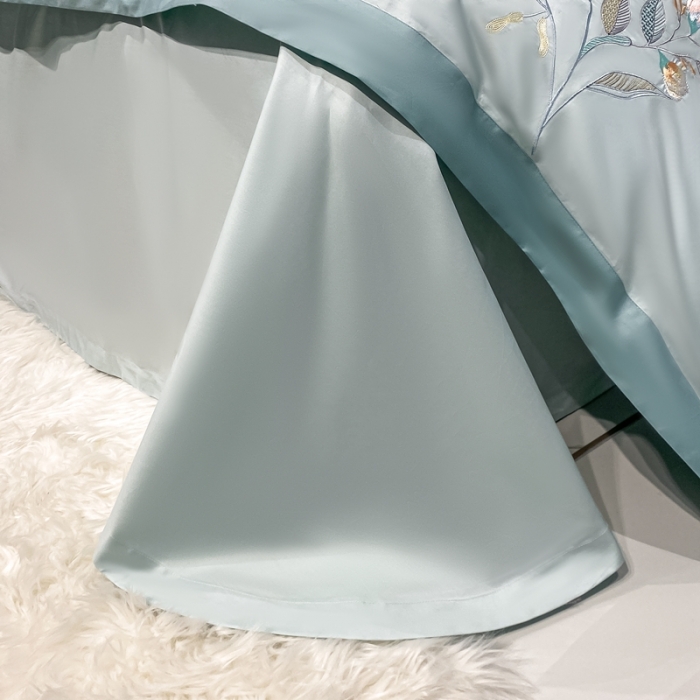 91家纺网 家纺一手货源 找家纺 品家居 2021新款180支长绒棉四件套-蝶舞恋花 蓝