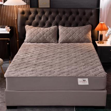 91家纺网 家纺一手货源 找家纺 (总）豪选家纺 2025新款保暖羊羔绒夹棉床笠床垫保护套