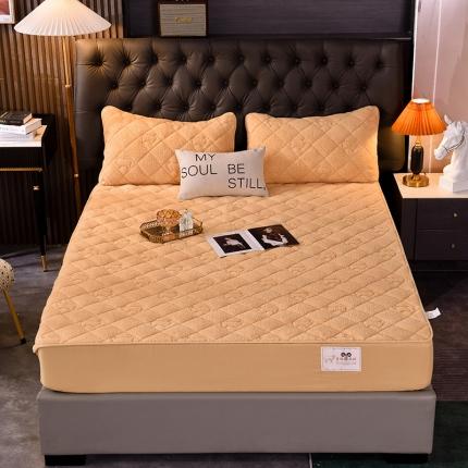 91家纺网 家纺一手货源 找家纺 (总）豪选家纺 2025新款保暖羊羔绒夹棉床笠床垫保护套