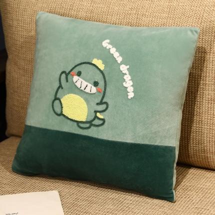 91家纺网 家纺一手货源 找家纺 （总）仟亿莱 2021新款拼色毛巾绣卡通抱枕套