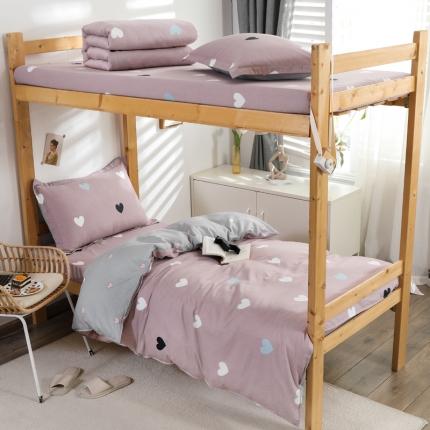 91家纺网 家纺一手货源 找家纺 铭成家纺2021新款全棉印花学生三件套 心爱【玉】