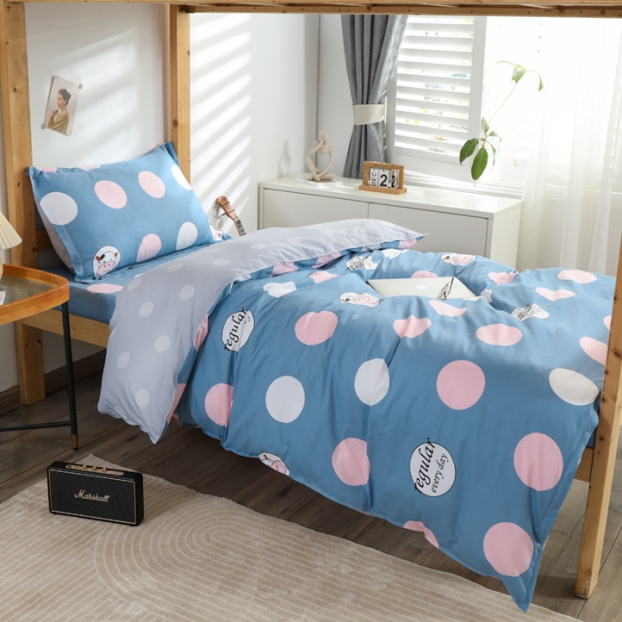 91家纺网 家纺一手货源 找家纺 铭成家纺2021新款全棉印花学生三件套 奔跑小牛-兰