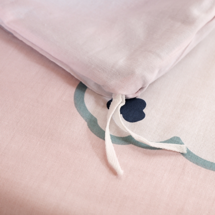 91家纺网 家纺一手货源 找家纺 铭成家纺2021新款全棉印花学生三件套 萌萌熊【粉】