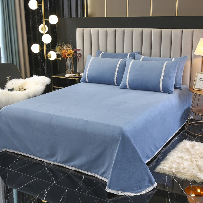 91家纺网 家纺一手货源 找家纺 （总）琪琪阁家纺 2021新款纯色牛奶绒四件套