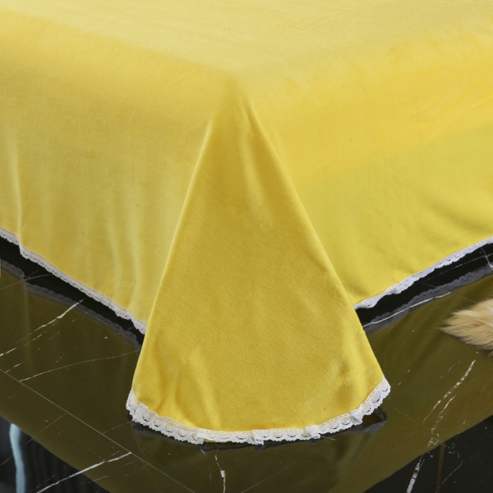 91家纺网 家纺一手货源 找家纺 琪琪阁家纺 2021新款纯色牛奶绒四件套 奶油黄