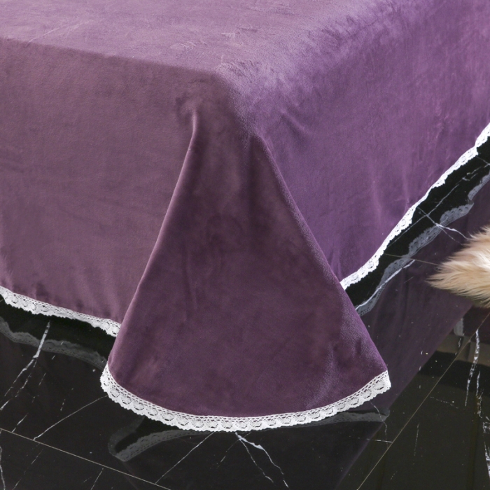 91家纺网 家纺一手货源 找家纺 琪琪阁家纺 2021新款纯色牛奶绒四件套 薇紫
